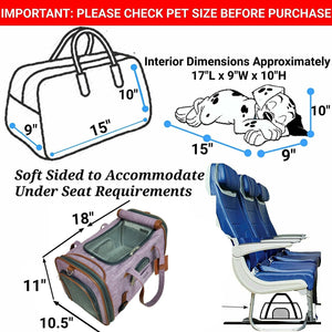 Mr. Peanut's Gold Series Standard Size Airline Compliant Pet Carrier - Rover Ready Co