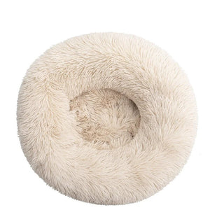 Calming Donut Dog Bed — Fluffy Plush, Washable - Rover Ready Co
