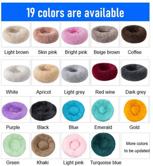 Calming Donut Dog Bed — Fluffy Plush, Washable - Rover Ready Co