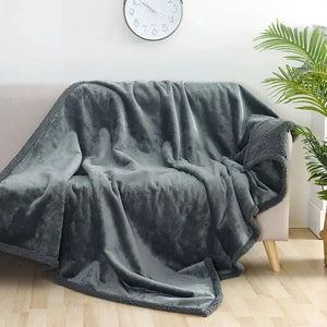 Waterproof dog blanket furniture protector front detail view
