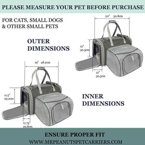 Mr. Peanut's Gold Series Big Apple XL Expandable Pet Carrier V3.0 - Rover Ready Co