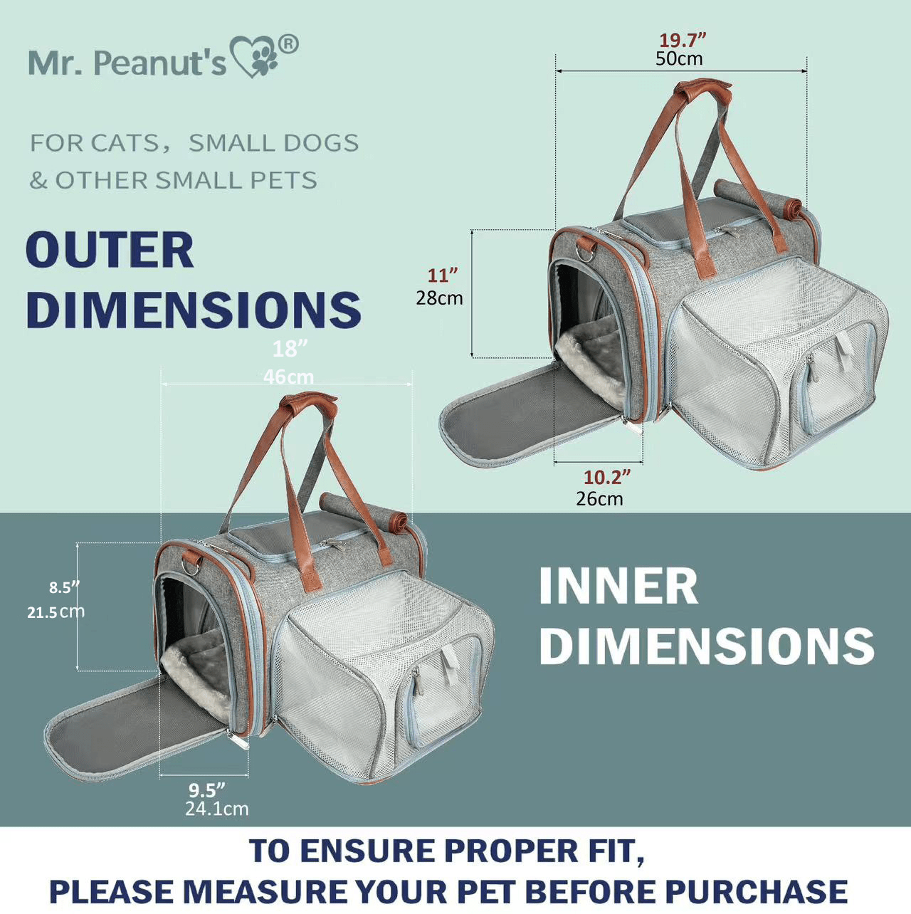 Mr. Peanut's Gold Series Big Apple XL Pet Carrier V2.0 - Rover Ready Co