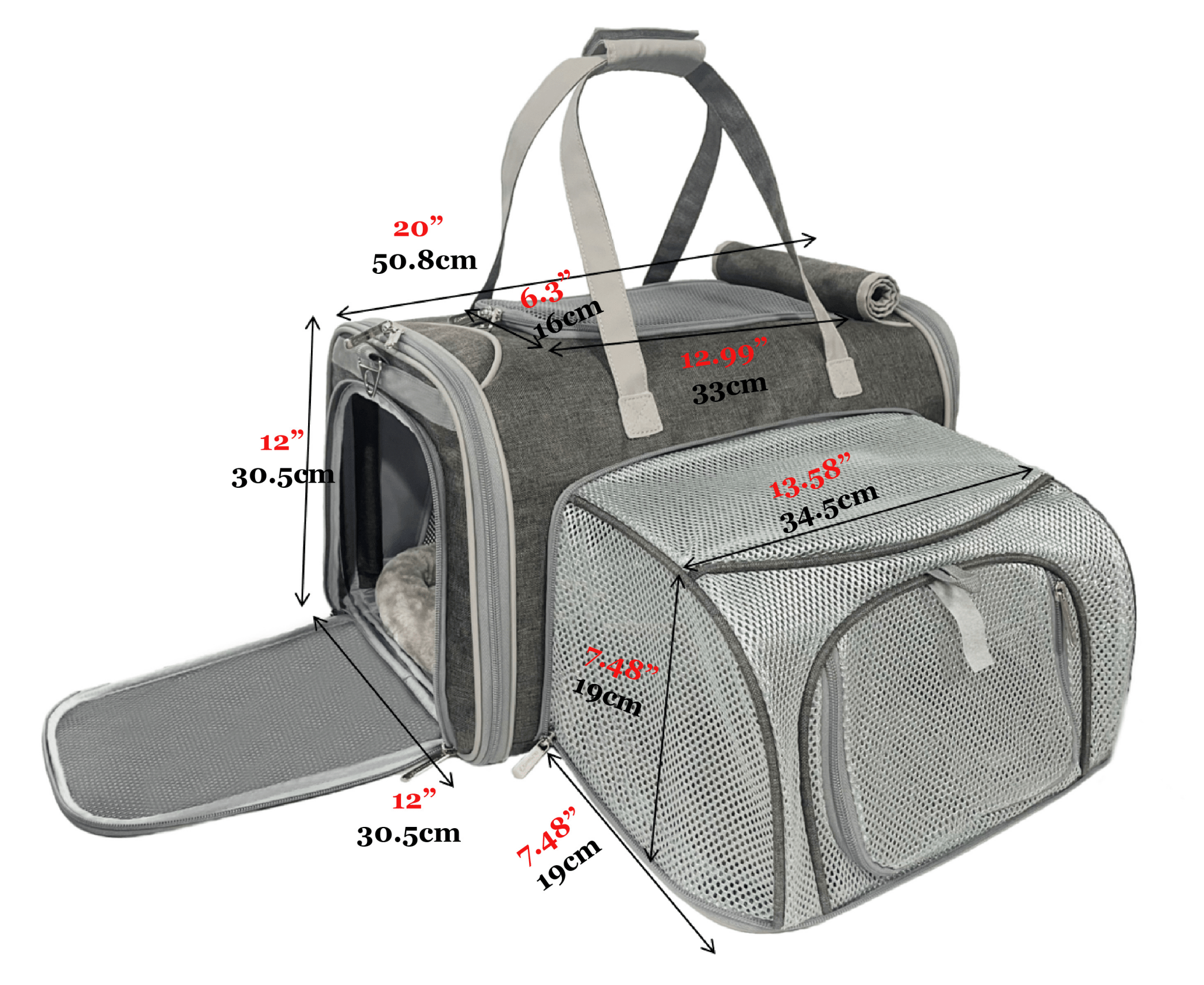 Mr. Peanut's Gold Series Big Apple XL Expandable Pet Carrier V3.0 - Rover Ready Co