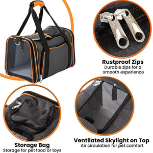 Expandable Dog Carrier for Plane Cabin | Dual Expansion | TSA - friendly - Rover Ready Co