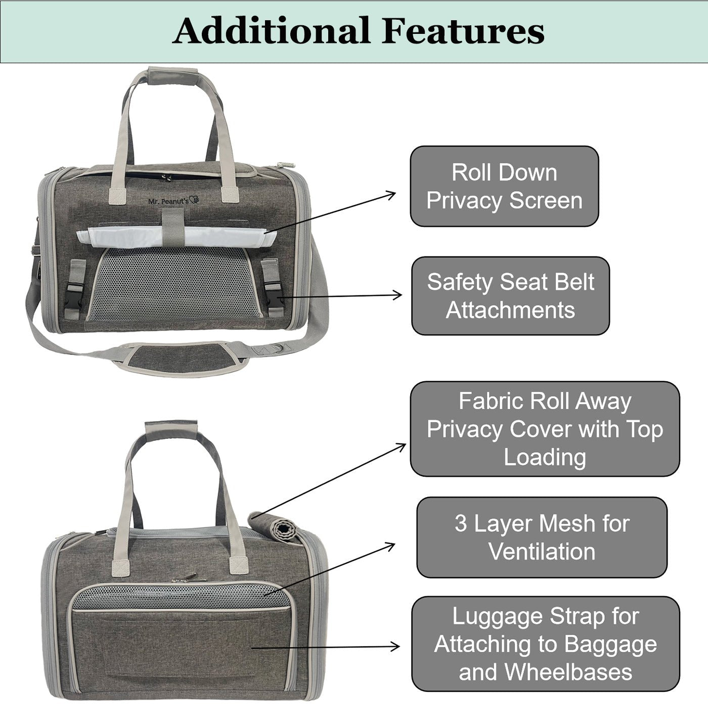 Mr. Peanut's Gold Series Big Apple XL Expandable Pet Carrier V3.0 - Rover Ready Co