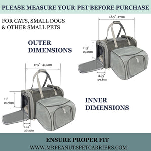 Mr. Peanut's Gold Series Standard Size Airline Compliant Expandable Pet Carrier V3.0 - Rover Ready Co