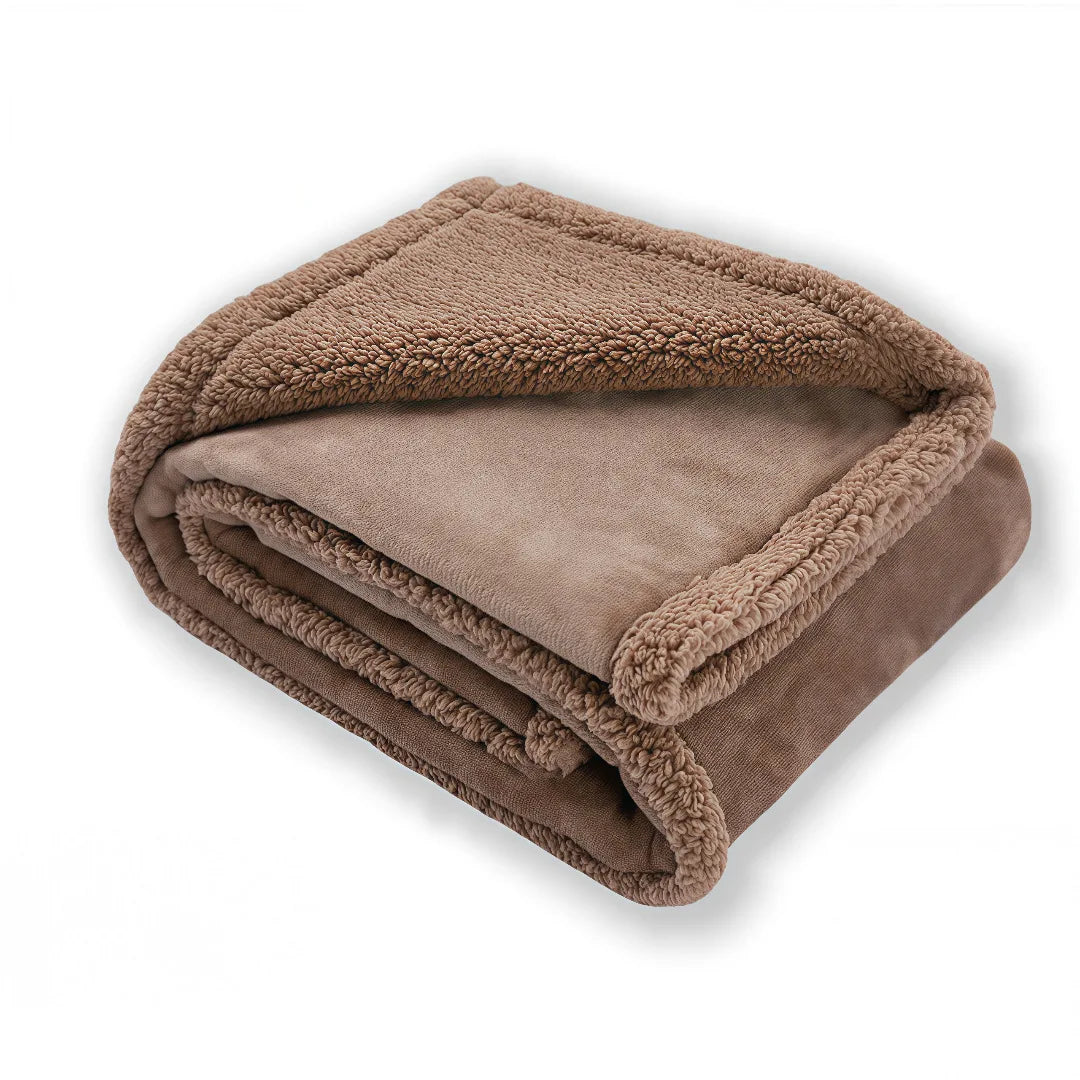 Waterproof dog blanket furniture protector packed for travel view