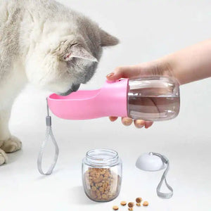 TSA - Friendly Pet Travel Water Bottle & Food Cup | 2 - in - 1 - Rover Ready Co