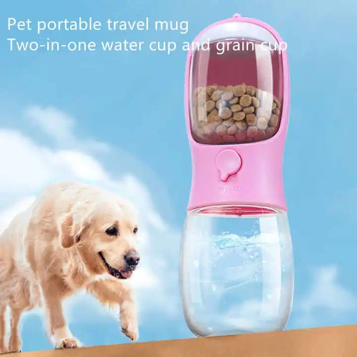TSA - Friendly Pet Travel Water Bottle & Food Cup | 2 - in - 1 - Rover Ready Co