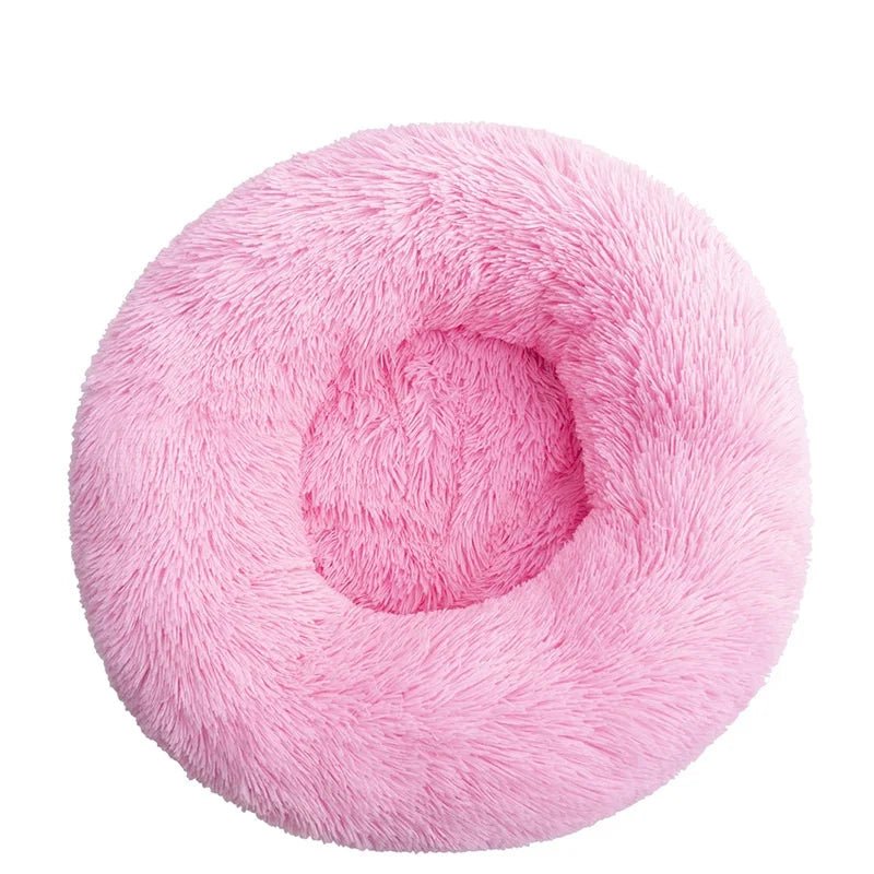 Calming Donut Dog Bed — Fluffy Plush, Washable - Rover Ready Co