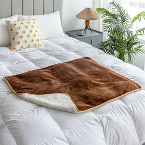 Premium Reversible Sherpa Fleece Pet Blanket — Waterproof, Pee Proof Cover for Dogs, Cats & Furniture - Rover Ready Co