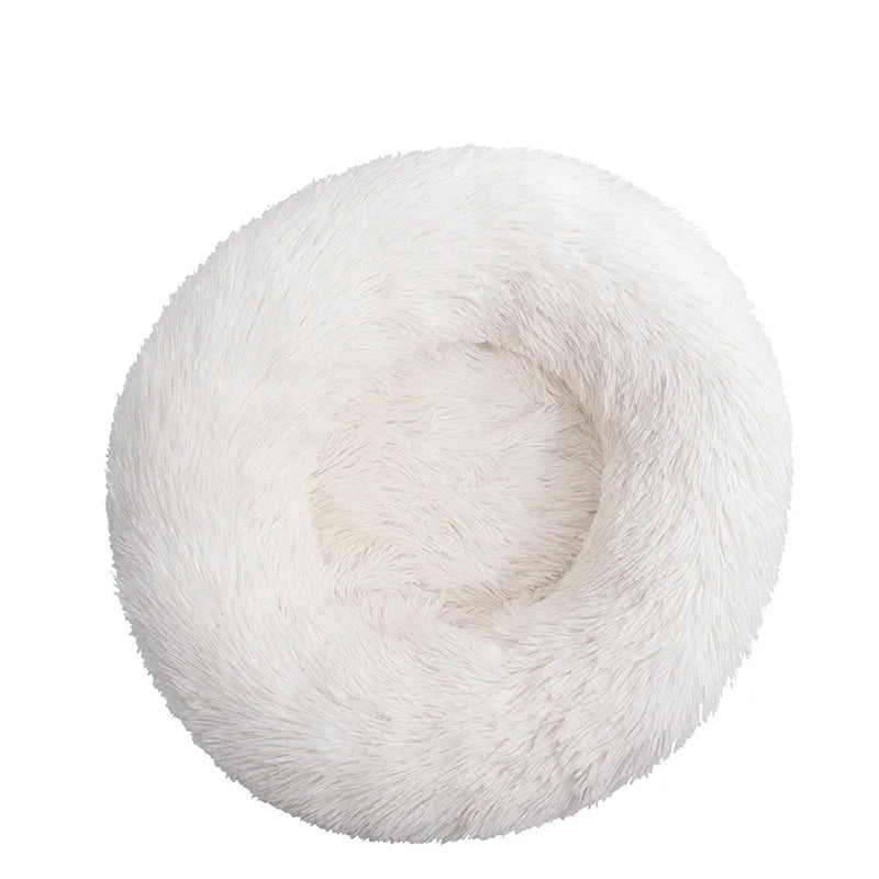 Calming Donut Dog Bed — Fluffy Plush, Washable - Rover Ready Co
