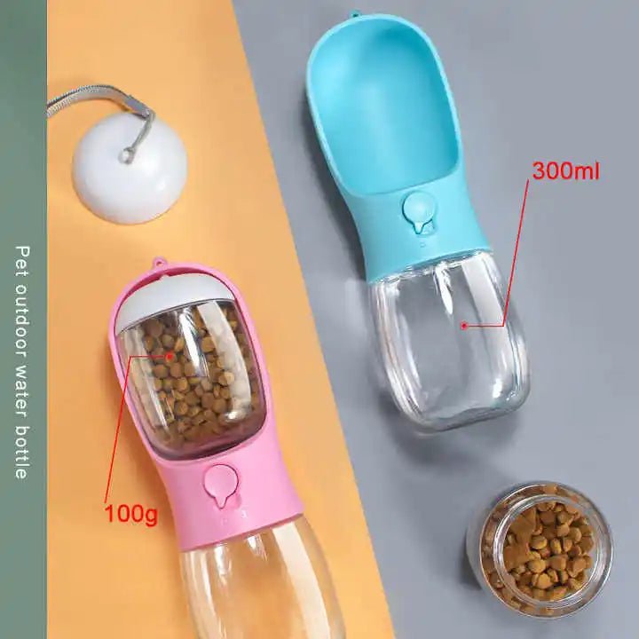 TSA - Friendly Pet Travel Water Bottle & Food Cup | 2 - in - 1 - Rover Ready Co