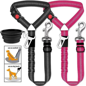 Reflective Dog Safety Seat Belt | Adjustable | Quick Release - Rover Ready Co