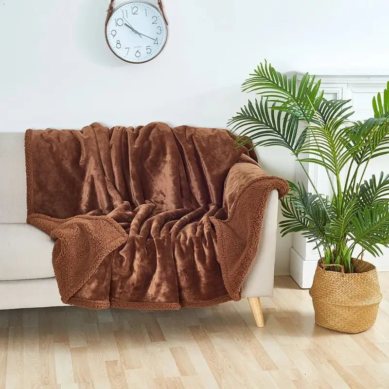 Waterproof dog blanket furniture protector side detail view