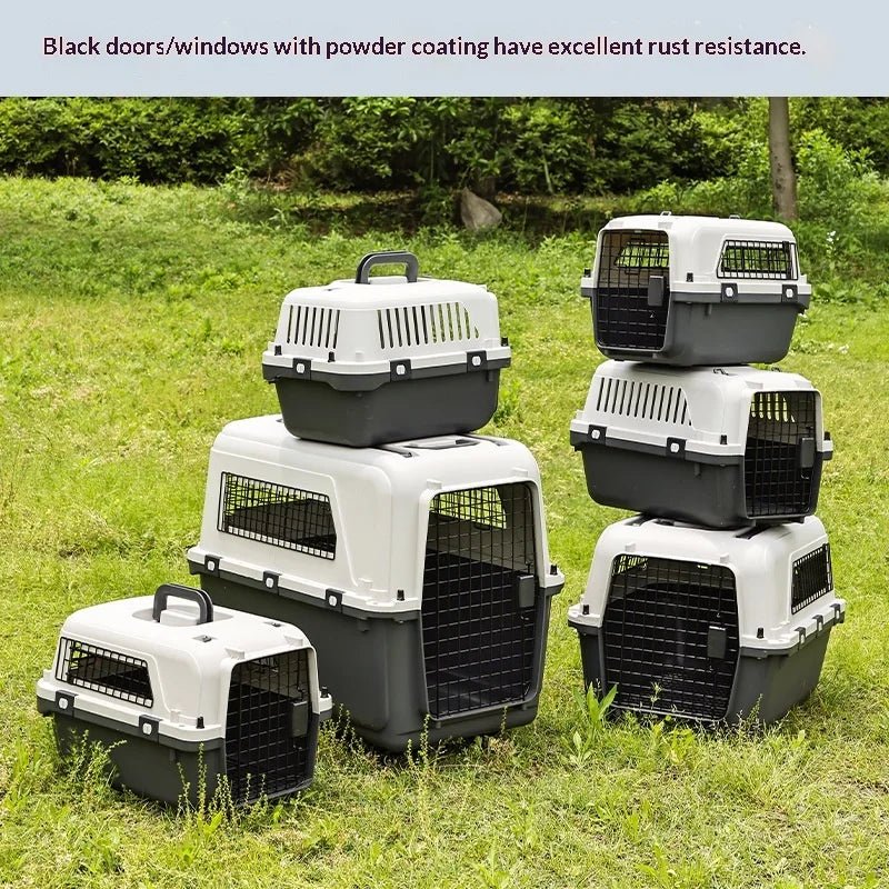 IATA - Compliant Large Dog Travel Crate with Wheels & Telescopic Handle — Airline Approved - Rover Ready Co