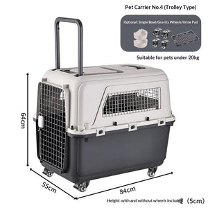 IATA - Compliant Large Dog Travel Crate with Wheels & Telescopic Handle — Airline Approved - Rover Ready Co