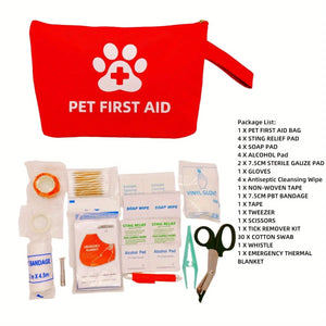Pet Travel First Aid Kit | Waterproof | Reflective | Dogs & Cats - Rover Ready Co