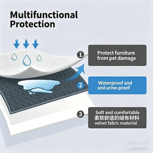 Waterproof Urine Proof Pet Blanket Flannel Cotton Velvet Thick Comfort Dog Bed Mat - Rover Ready Co