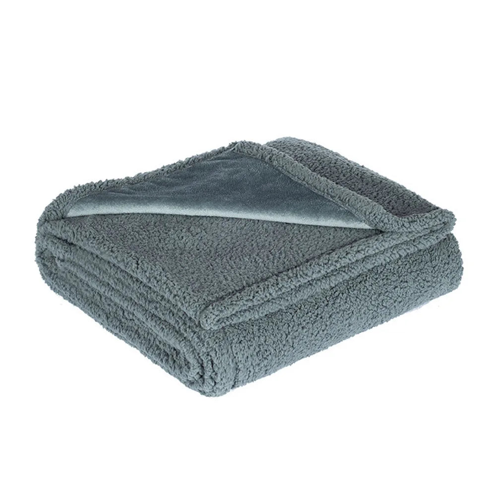 Waterproof Urine Proof Pet Blanket Flannel Cotton Velvet Thick Comfort Dog Bed Mat - Rover Ready Co