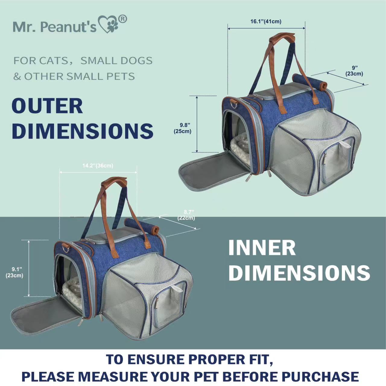 Mr. Peanut's Gold Series V2.0 Small Animal Carrier - Rover Ready Co