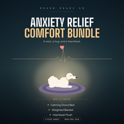 Anxiety Relief Bundle for Dogs — Calming Bed, Weighted Blanket & Heartbeat Plush