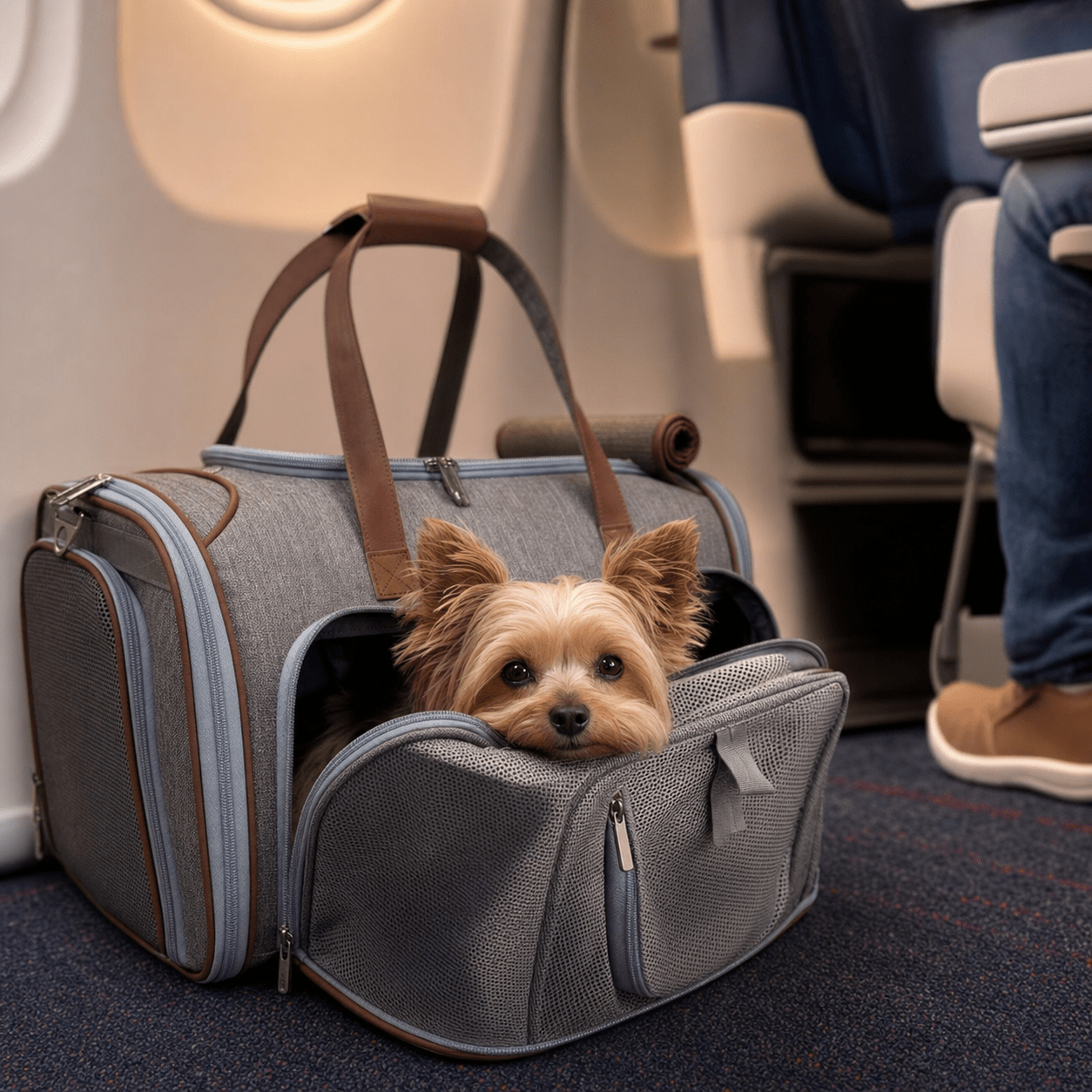 Expandable Dog Carrier for Plane Cabin | Dual Expansion | TSA - friendly - Rover Ready Co